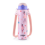 Pexpo Sporty SS Kids Water Bottle 700 ML Purple-Space Rocket