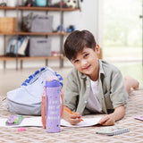 Pexpo Sporty SS Kids Water Bottle 700 ML Purple-Space Rocket