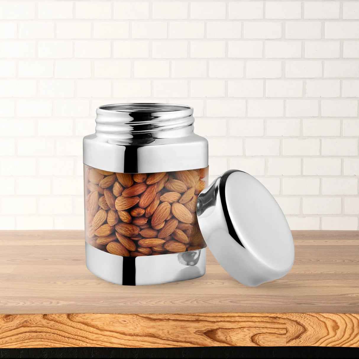 Square Canister Container for Kitchen Storage Stainless Steel, 500ml