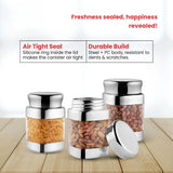 Square Canister Container for Kitchen Storage Stainless Steel, 500ml