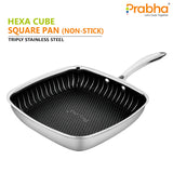 Tri-ply Hexa Cube Square Pan – 24cm