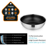 Tri-ply Hexa Cube Tasla Without Lid – 3.5L, 26cm