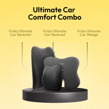 Ultimate Car Comfort Bundle with Backrest, Neck Rest & Seat Wedge for Complete Driving Support