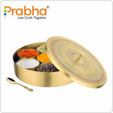 Prabha Ultima Brass Spice Box  11.5cm