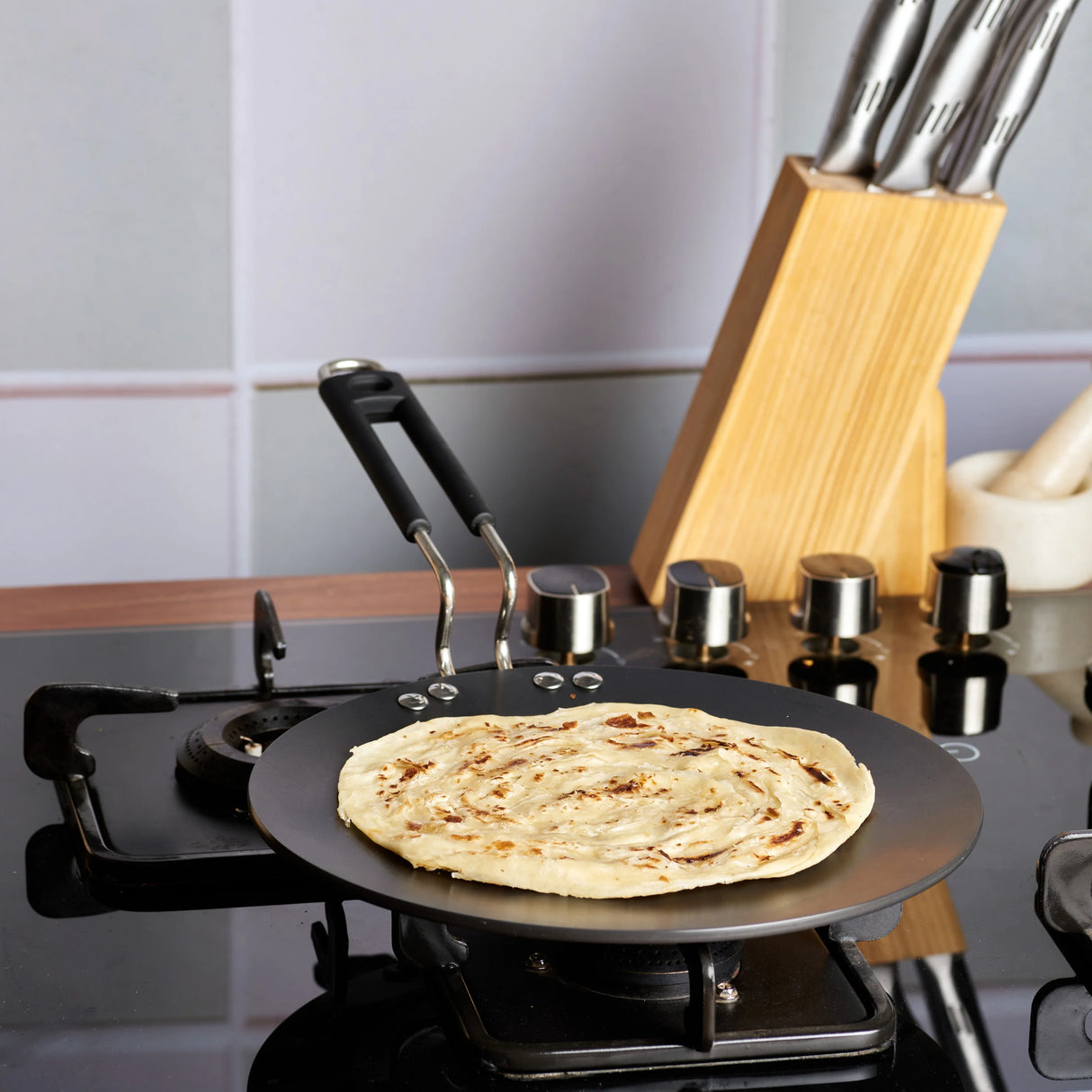 Black Pearl Hard Anodised Tawa - 30 cm