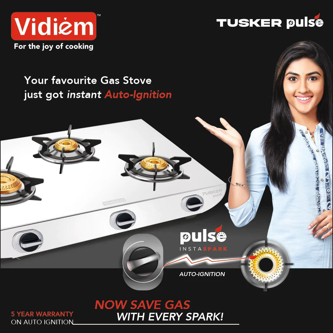 TUSKER PULSE 3 BURNER GAS STOVE