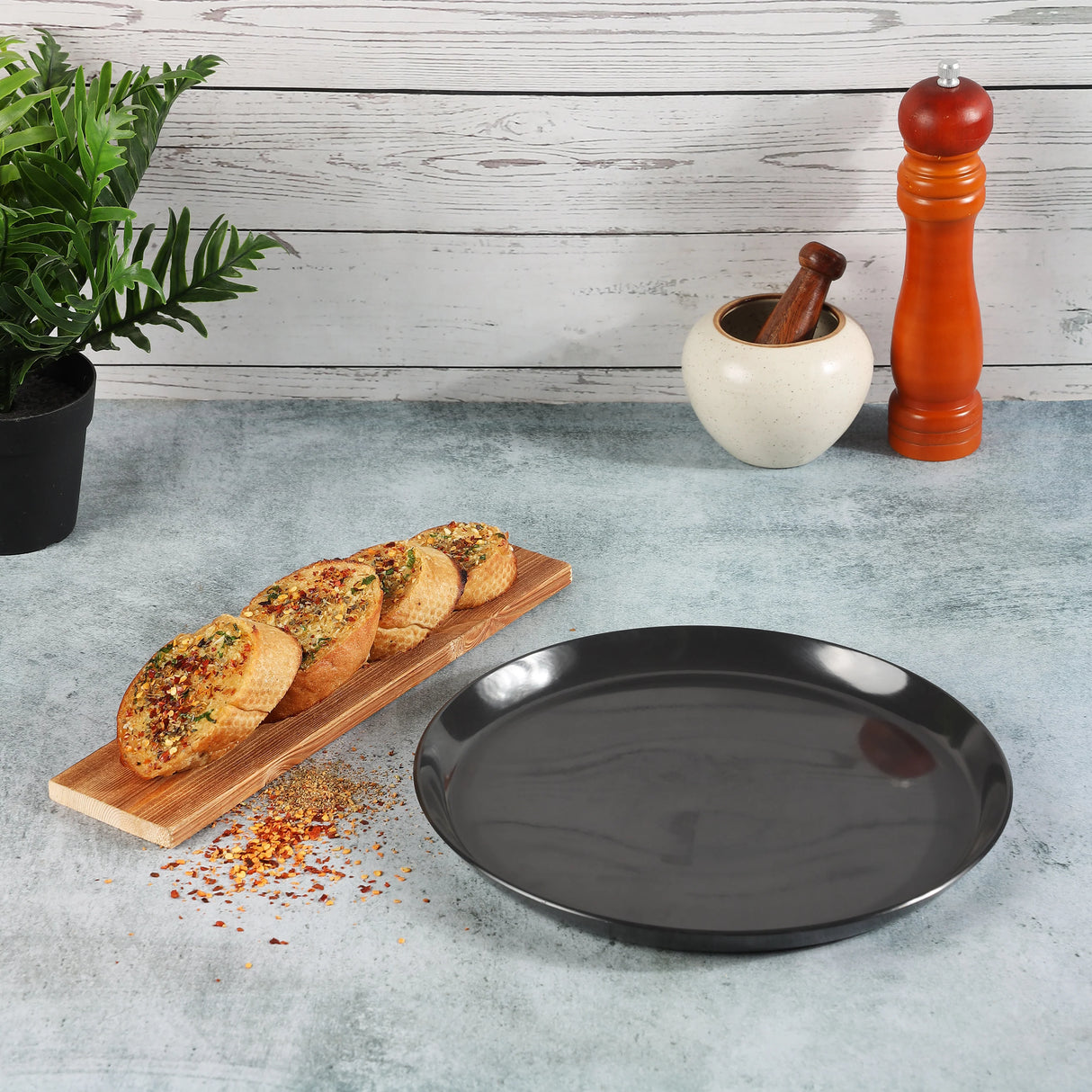 Hard Anodised Non-Stick Microwave Safe Tawa – 25 cm, 3.25 mm Thick, Round Baking Plate Pan Tawa