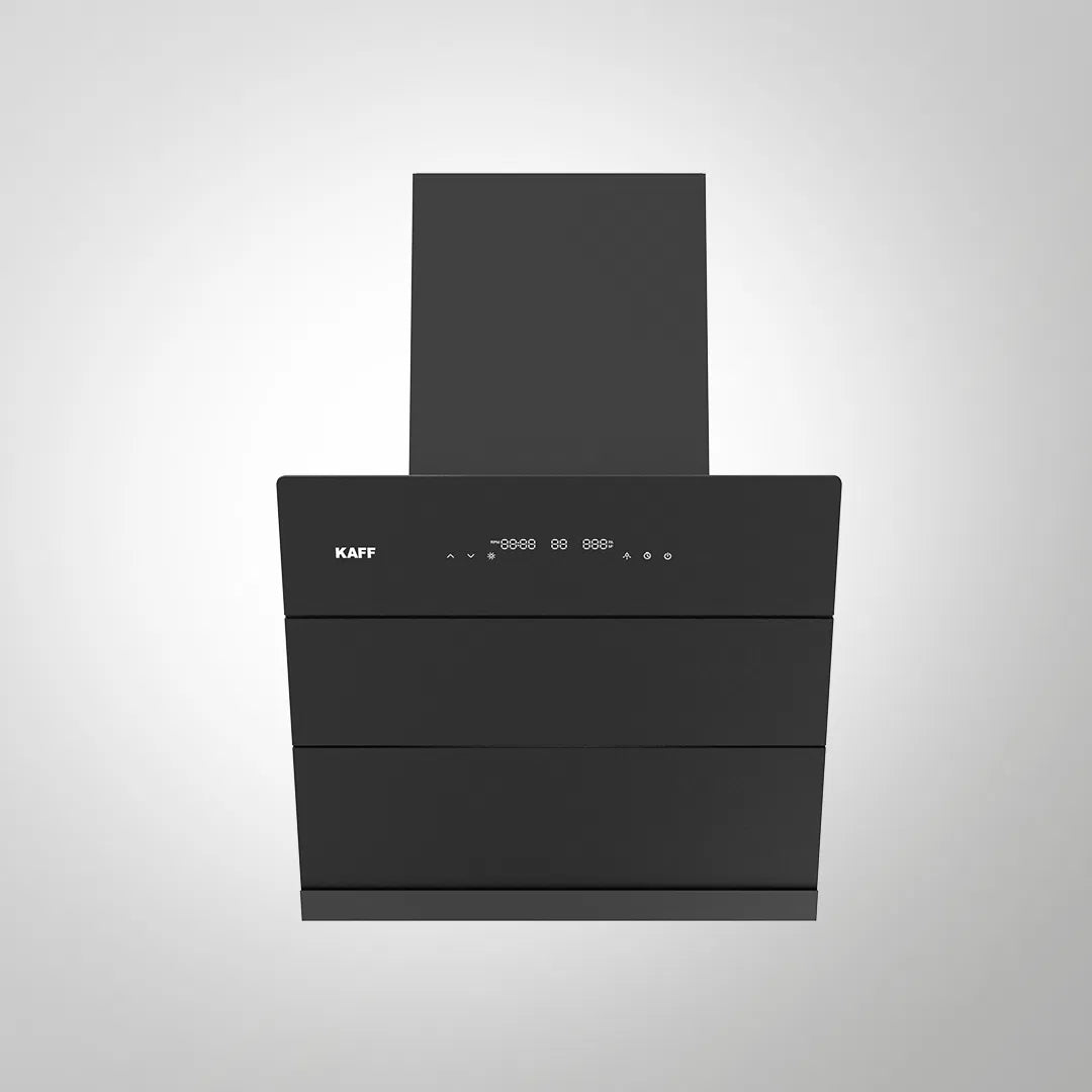 ALBURY Super 75 DC Filterless Smart Chimney | 75 cm Wall-Mounted, 1480 m³/hr, Auto Clean, Gesture Control, Matte Black Glass
