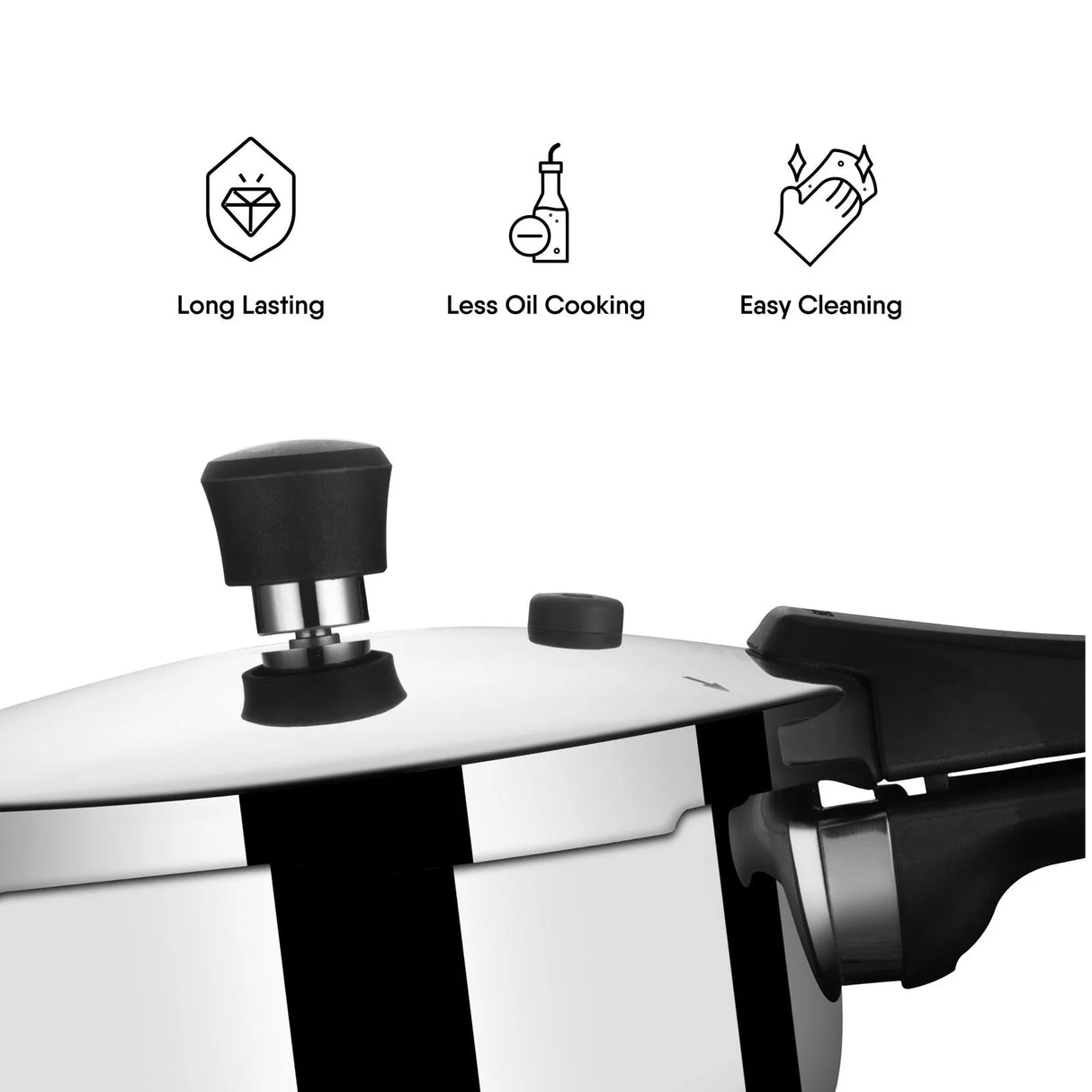 Xpress Triply Broad Pressure Cooker 9253 – Easy Open, Double Safety, Fast & Healthy Cooking