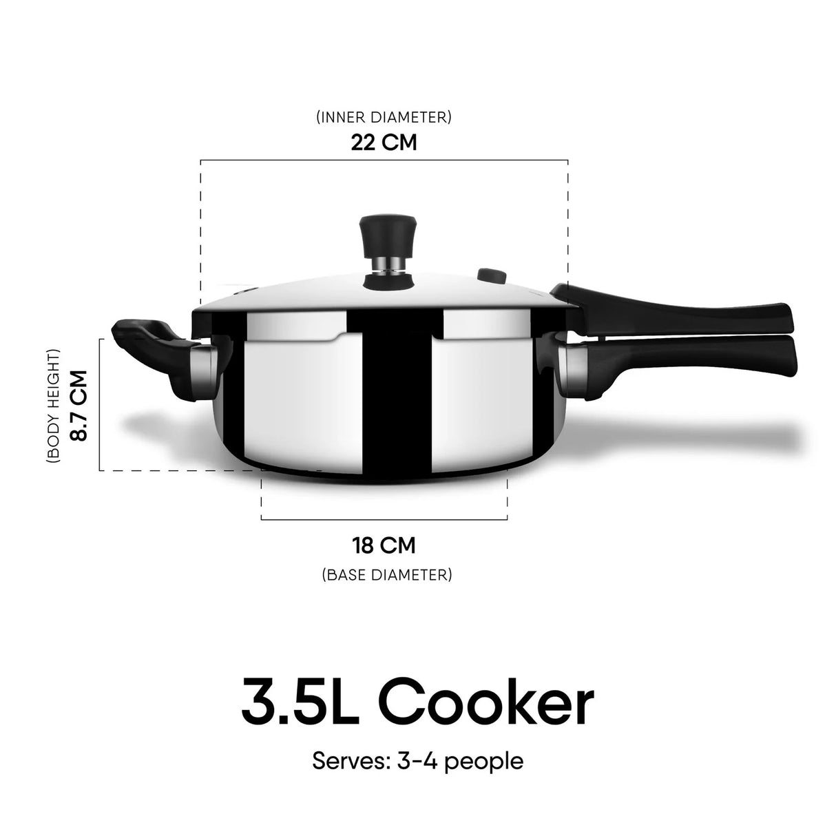 Xpress Triply Pressure Cooker Pan 9223 – Induction Compatible, Multi-Functional & Dishwasher Safe