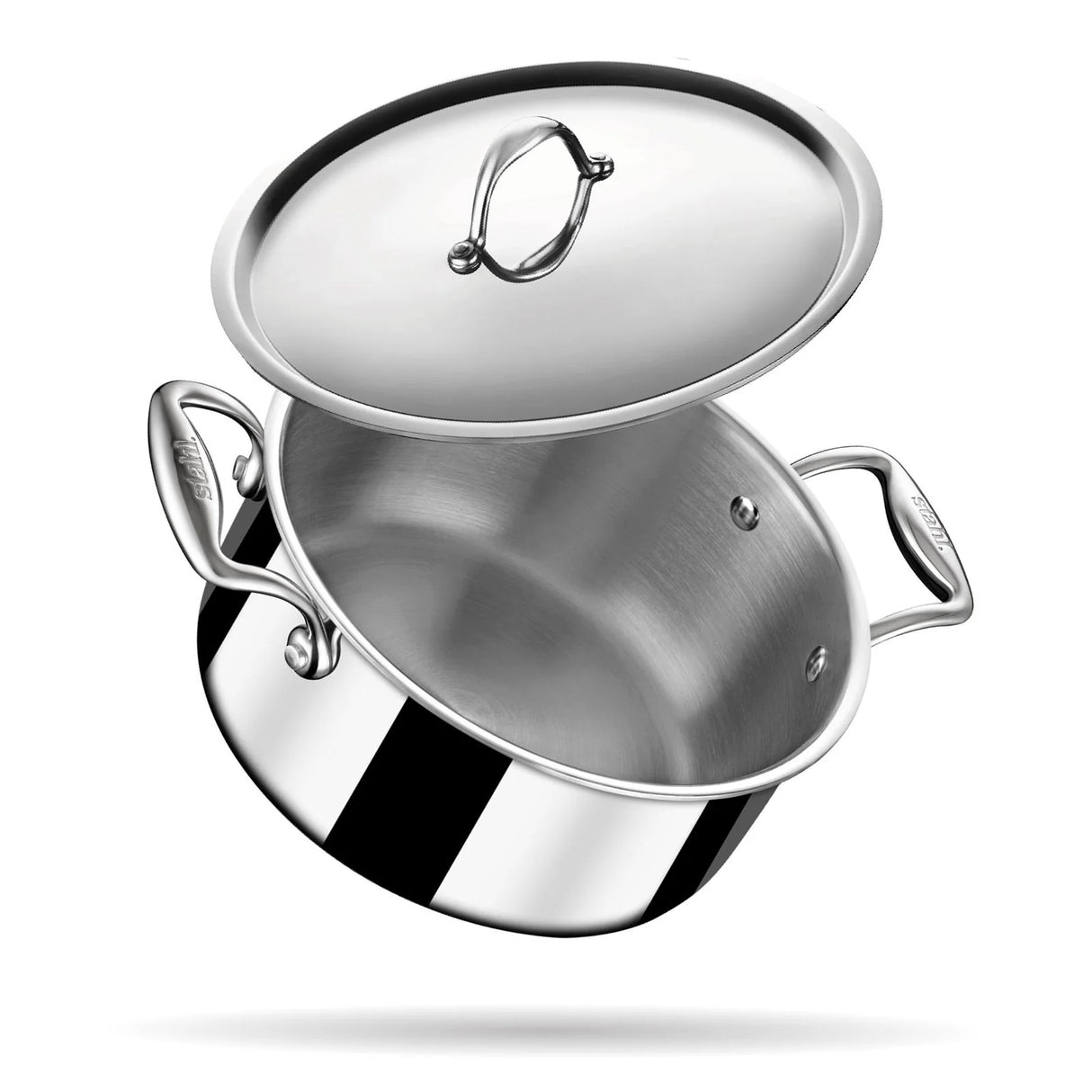Artisan Series Triply Casserole 4122 – Stainless Steel Saucepot for Gravies, Soups, Curries & Caramelizing