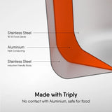 Artisan Series Triply Casserole 4122 – Stainless Steel Saucepot for Gravies, Soups, Curries & Caramelizing