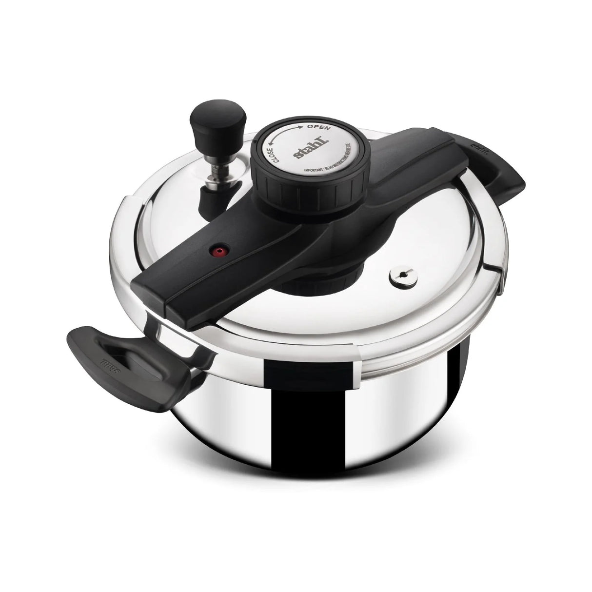 Versatil Triply Stainless Steel Pressure Cooker with Glass Lid – 3L, Induction Friendly 9413