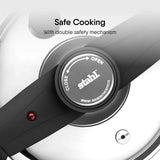 Versatil Triply Stainless Steel Pressure Cooker with Glass Lid – 3L, Induction Friendly 9413
