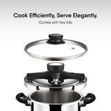 Versatil Triply Stainless Steel Pressure Cooker with Glass Lid – 3L, Induction Friendly 9413