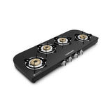 Olympic Gold 4 Burner Gas Stove Manual Ignition Glass Top