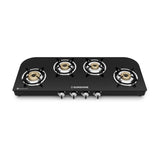 Olympic Gold 4 Burner Gas Stove Manual Ignition Glass Top