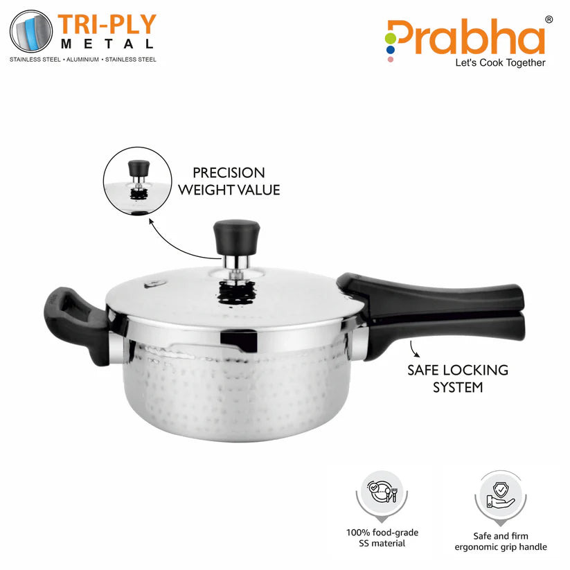 Triply Whizz Hammered Pressure Pan – 2L