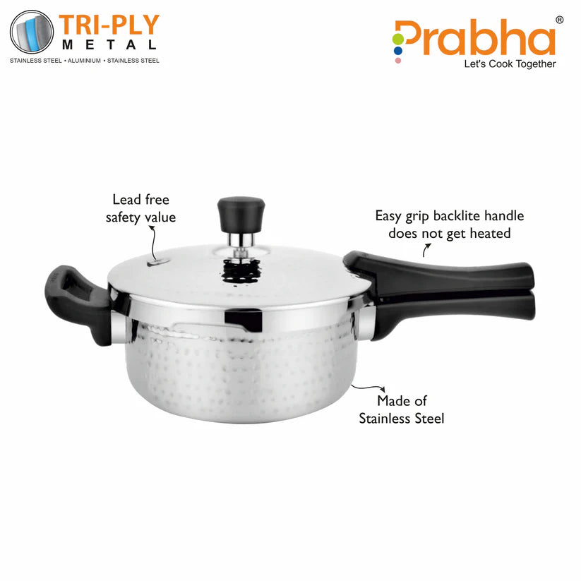 Triply Whizz Hammered Pressure Pan – 2L