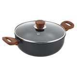 Zest Plus Die Cast Aluminium Non-Stick Kadai with lid- 24cm