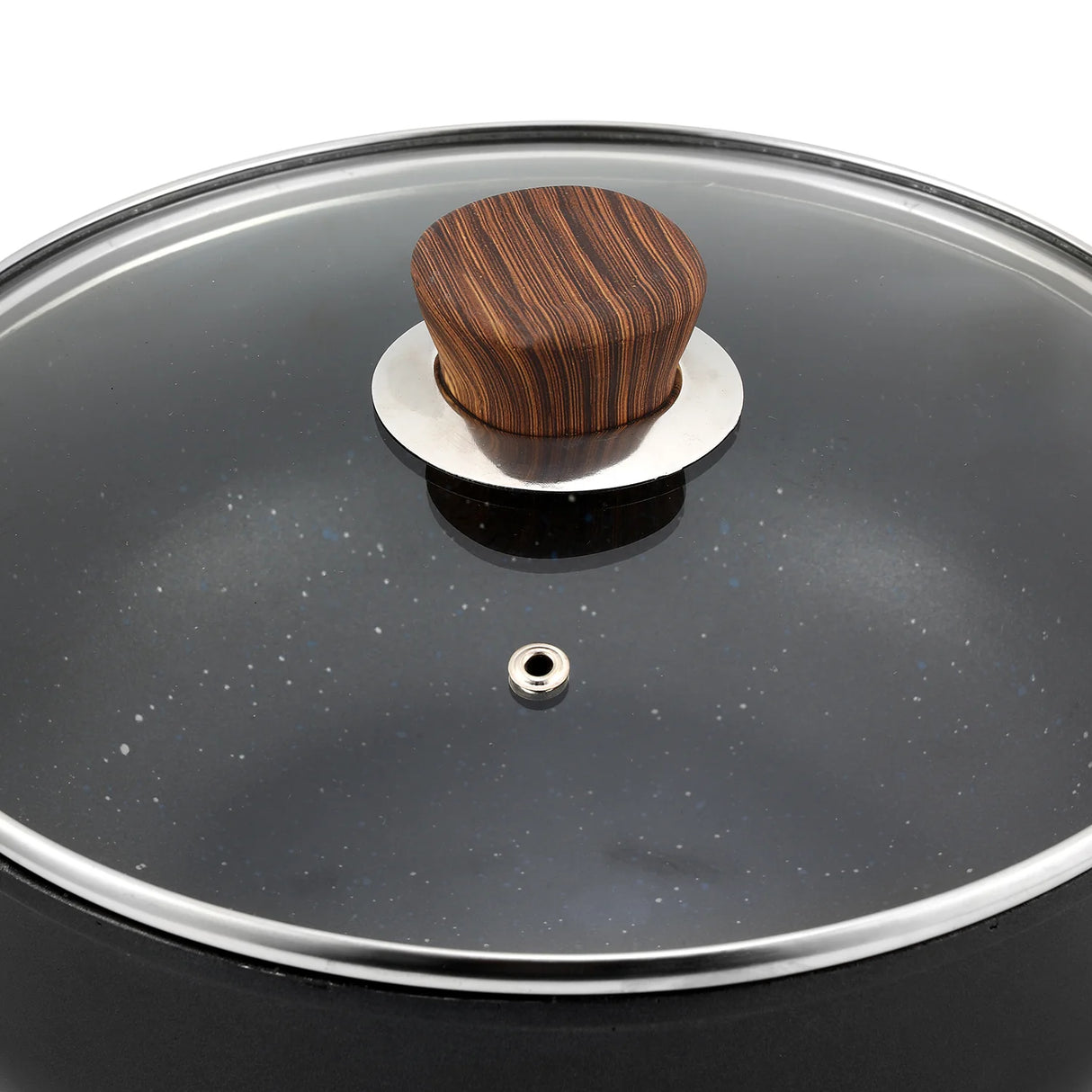 Zest Plus Die Cast Aluminium Non-Stick Kadai with lid- 24cm