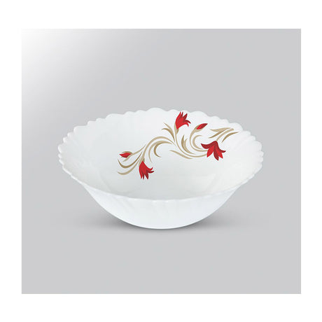 Borosil Red Lily Multipurpose Bowl Set 2 Pcs