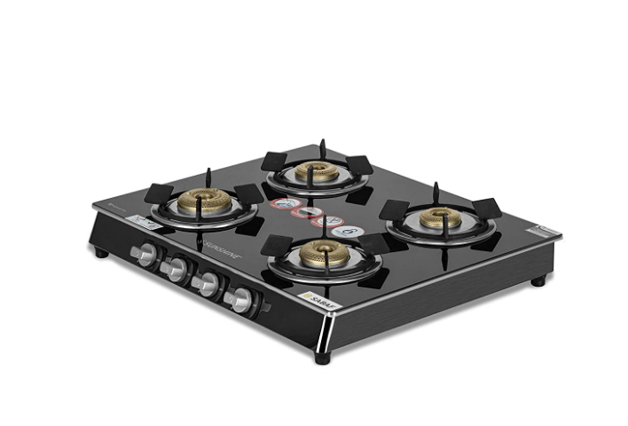 SUNSHINE ROMA SILVER FOUR BURNER GAS STOVE MANUAL IGNITION