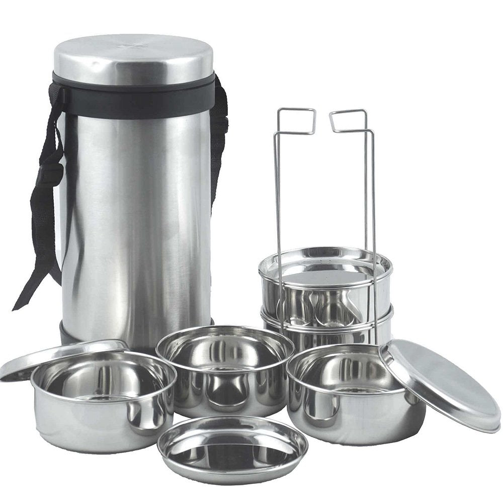 Jvl Hot Insulated Stainless Steel Tiffin 5 Container