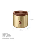 Vaya Preserve 1600 ml Gold - Vacuum Insulated Stainless Steel Food Storage Container Set, Hot Serve Stainless Steel Casserole, 2 x 300 ml + 2 x 500 ml, Color - Gold