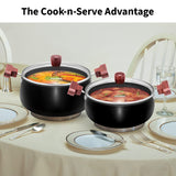 Futura Cook-n-Serve 2 Litre Black with Glass Lid Handi (ACH20G)