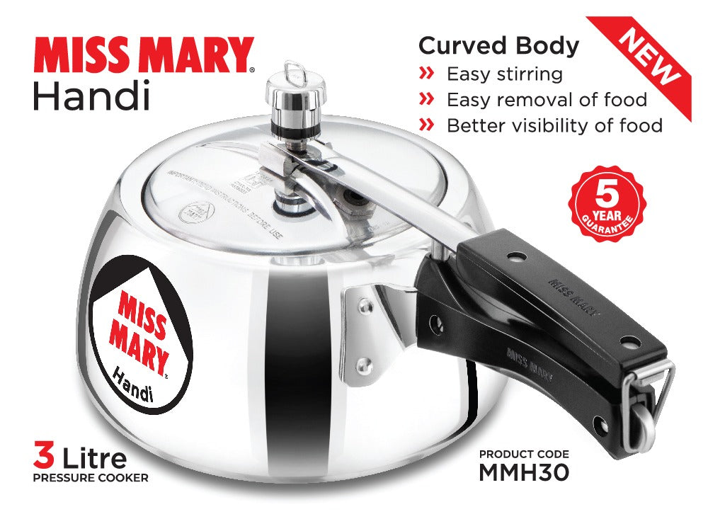 Hawkins Miss Mary Handi Pressure Cooker 3 Litre (MMH30)