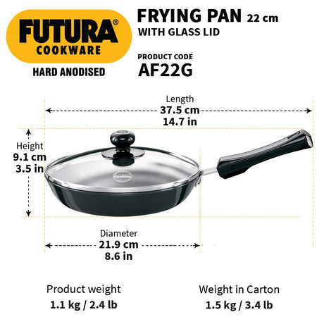 Hawkins Hard Anodised Futura Frying Pan 22 cm