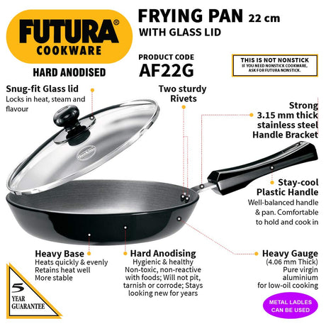 Hawkins Hard Anodised Futura Frying Pan 22 cm