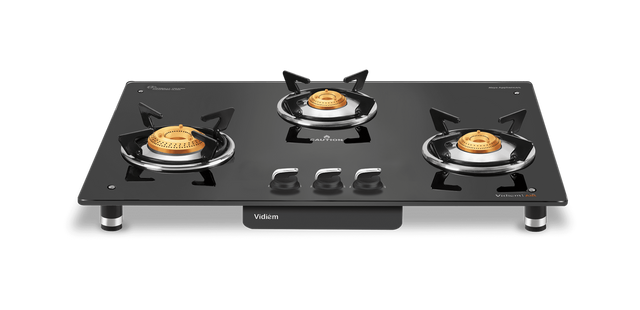 Vidiem Air Silver 3 Burner Cooktop