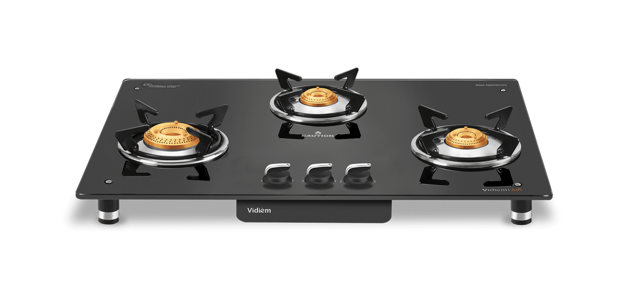 Vidiem Air Silver 3 Burner Cooktop