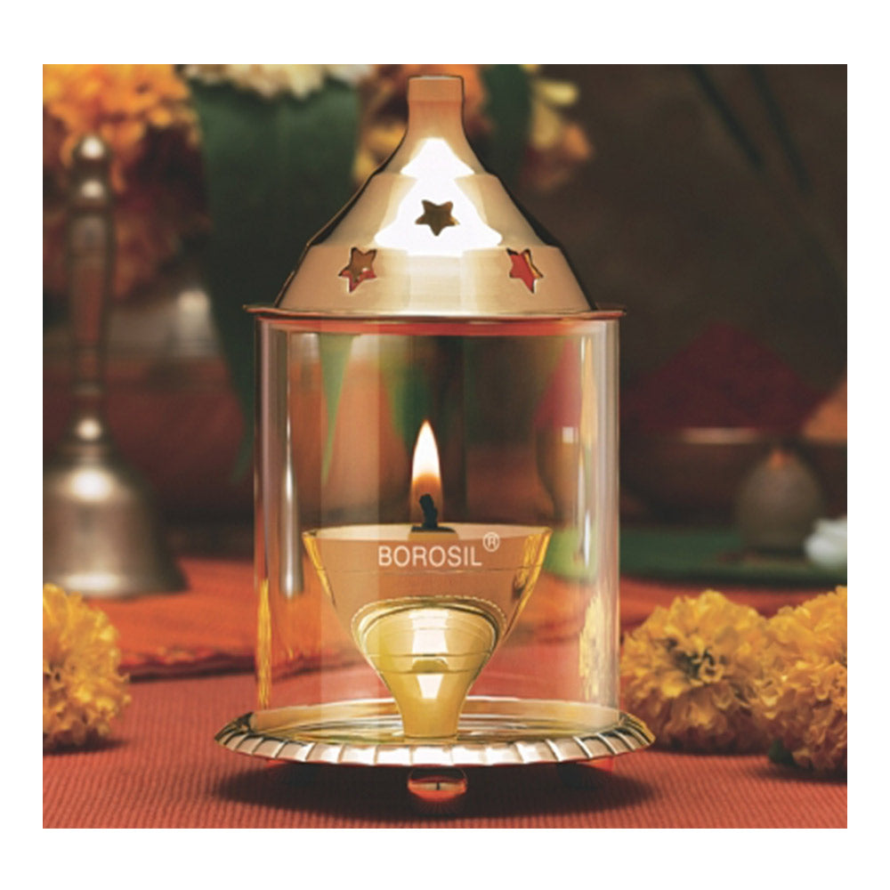 Borosil Akhand Brass Table Diya (Large)