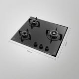 KAFF ALNF 603 3 High Efficiency Heavy Duty Brass Burners Coated In Black | Built In Hob