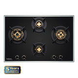 Hindware ANGELA 4B 76 CM Burner Hob Toughened Glass