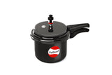 Tuffware Hard Anodised Aluminium Outer Lid Regular Pressure Cooker, 9 Liters, Black