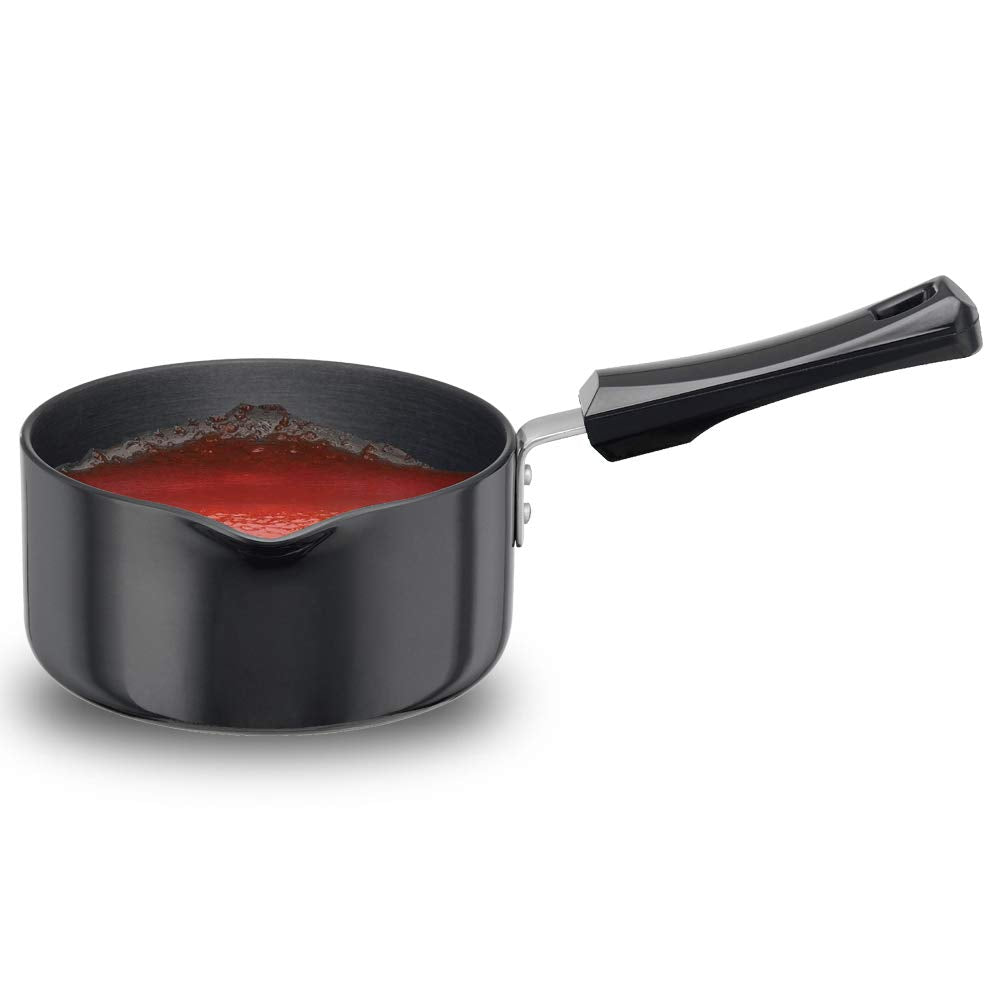 Hawkins Futura Hard Anodised Sauce Pan, 1.5 Litres, Black AS15