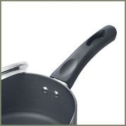 Prestige Hard Anodised Plus Range Of Cookware Milk Pan With Glass Lid 30966