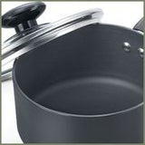 Prestige Hard Anodised Plus Range Of Cookware Milk Pan With Glass Lid 30966