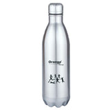 Orange 1000 ml Energy Stainless Steel Water Bottle (Silver)