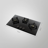 KAFF ASF 783 Tempered Glass WITH FFD AUTO ELECTRIC BUILT IN HOBS