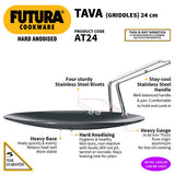 Hawkins Futura Hard Anodised Tava (Griddles) 24 cm