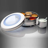 JVL Stainless Steel Spice tin Set with Seven Bowls - (200 ml Each)