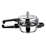 Vinod Platinum Triply Pressure Cooker Flat With Lid - Junior (Induction Friendly)