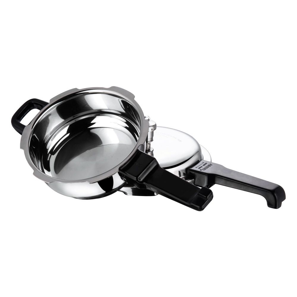 Vinod Platinum Triply Pressure Cooker Flat With Lid - Mini (Induction Friendly)