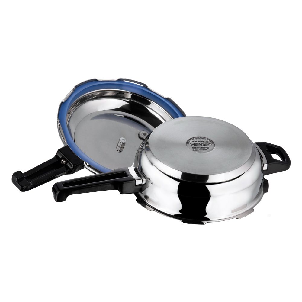 
Vinod Platinum Triply Pressure Cooker Flat With Lid - Senior (Induction Friendly)
