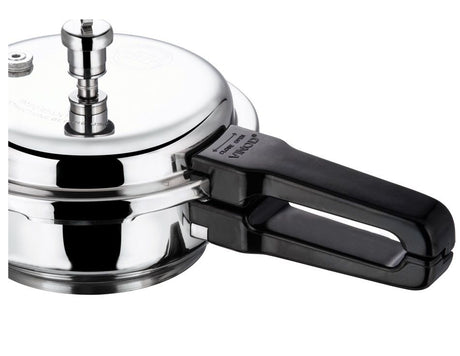 Vinod Platinum Triply Pressure Cooker Flat With Lid - Mini (Induction Friendly)